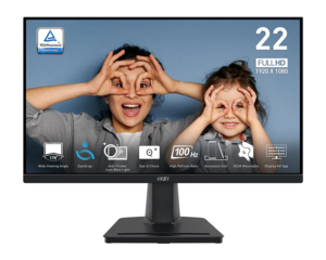 MSI monitor PRO MP225 E12VL, 21.45", FullHD, VA, 300 cd/m2, Adaptive-Sync, HDMI, D-Sub, 120Hz, 1ms