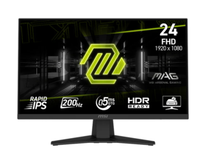 MSI gaming monitor MAG 245F X24, 23.8", FullHD, IPS, 300 cd/m2, AMD FreeSync Premium, HDR Ready, HDMI x2, DP, 240Hz, 0.5ms