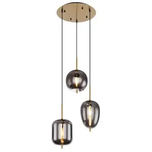 Globo luster I Blacky Messinggarbe fi fi 46 cm 15345-3MM