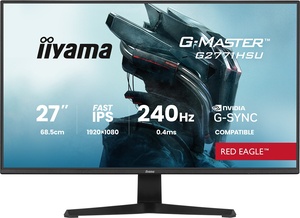 IIYAMA G-Master Red Eagle gaming monitor G2771HSU-B1, 27" FullHD Fast IPS 350 cd/m2, NVIDIA G-Sync Compatible, 240Hz, 0.4ms