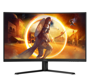 AOC Monitor Gaming CQ32G4VE Curved  31.5” FAST VA, 16:9, 2560x1440, 180Hz, 0.5ms, 300 cd/m2, 3500:1, Audio, HDMI, DP, 3-sided frameless, Adaptive Sync, Tilt, Black-Red, VESA 3y