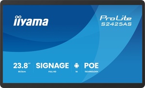 IIYAMA monitor S2425AS-B1P, 23.8", FullHD, IPS Touch, 500 cd/m2, Android 14, 4GB RAM, 32GB memorije, 14ms