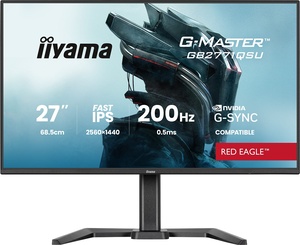 IIYAMA G-Master Red Eagle gaming monitor GB2771QSU-B1, 27" WQHD Fast IPS 350 cd/m2, NVIDIA G-Sync Compatible, 200Hz, 0.5ms