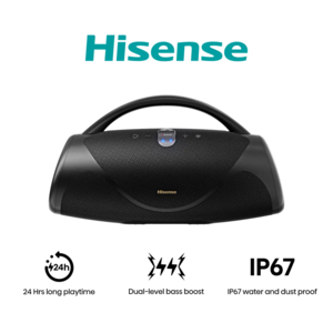 Hisense bluetooth zvučnik VoyageBoom, 360 W, Dual Bass, IP67, Crni