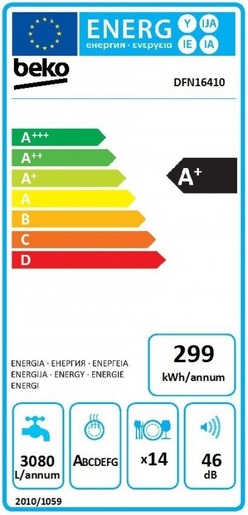 Beko perilica posuđa DFN 16410 S