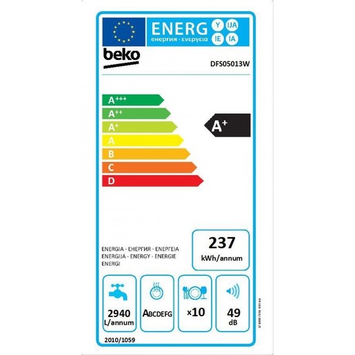Beko perilica posuđa DFS 05013 W