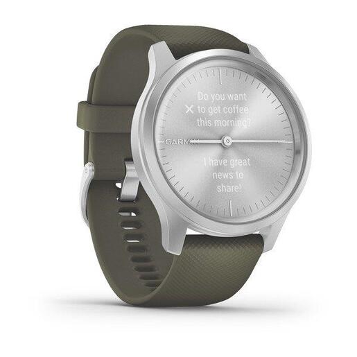 GARMIN Vivomove Style pametni sat / srebreno kućište / zelena narukvica