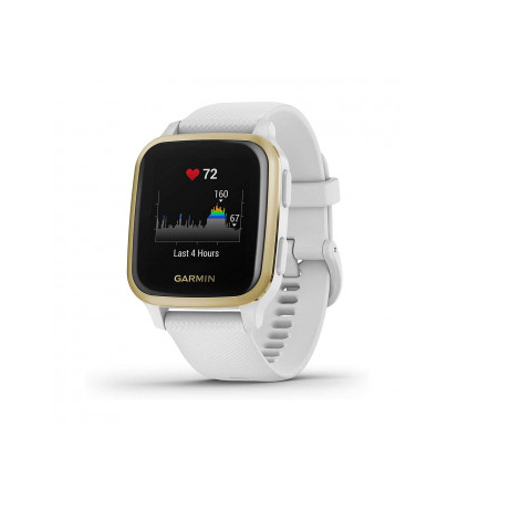 GARMIN Venu Sq Music Edition pametni sat / Ružičastozlatni sa bijelom narukvicom