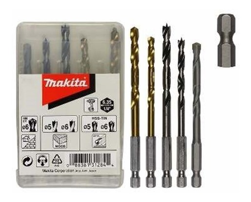 Makita 5 dijelni set svrdla ¼” D-23759