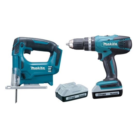 Makita akumulatorski set DK18113X1 (JV183D+HP457D) (18V,Li-ion,2x1.5Ah)