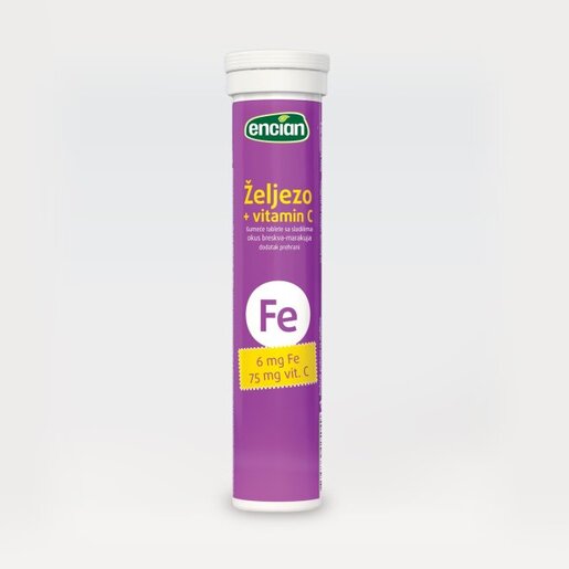 Encian ŠUMEĆE TABLETE MEGAFIT ŽELJEZO+VIT.C 20 tab