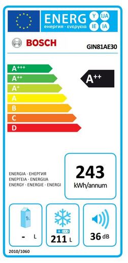 Bosch zamrzivač GIN81AE30
