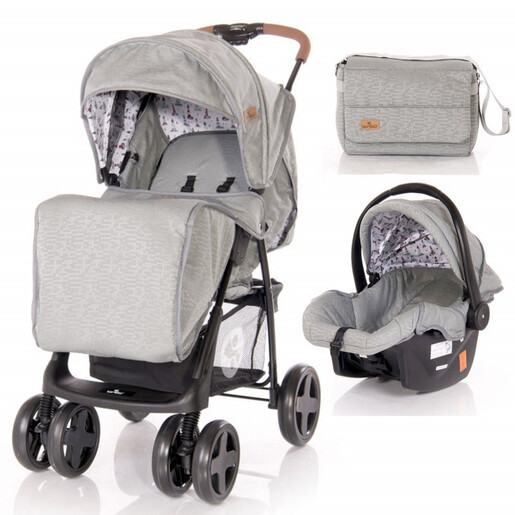 Lorelli dječija kolica Ines dark grey lighthouse set 2u1