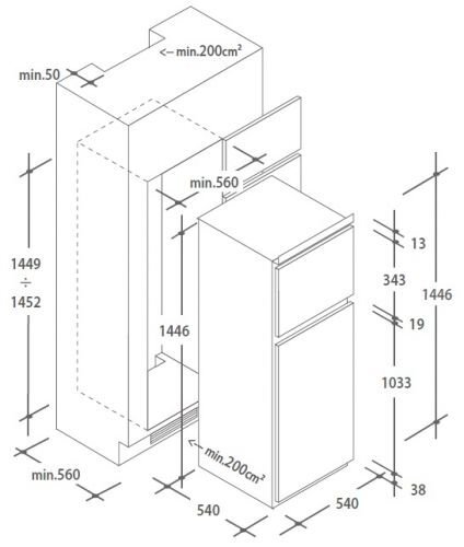 Candy frižider CFBD 2450/2E