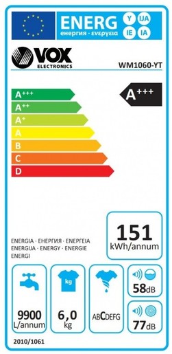 VOX mašina za veš WM 1060-YT