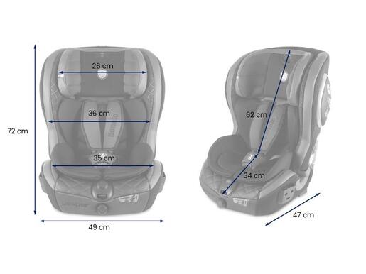 Lionelo autosjedalica Sander Isofix, siva / grupa 0+/1/2/3 0 - 36 kg