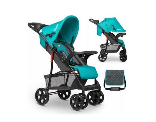 Lionelo dječija kolica EMMA PLUS Tirkiz + torba za mamu