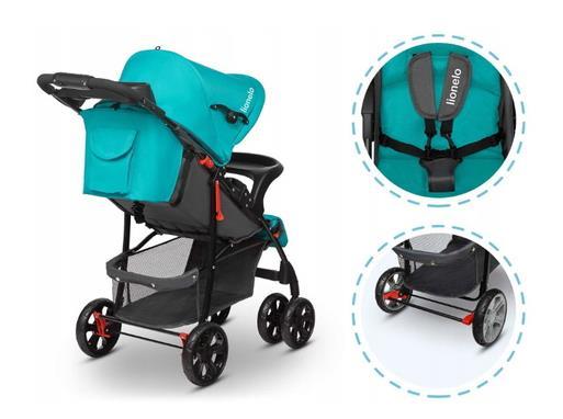 Lionelo dječija kolica EMMA PLUS Tirkiz + torba za mamu