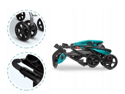 Lionelo dječija kolica EMMA PLUS Tirkiz + torba za mamu