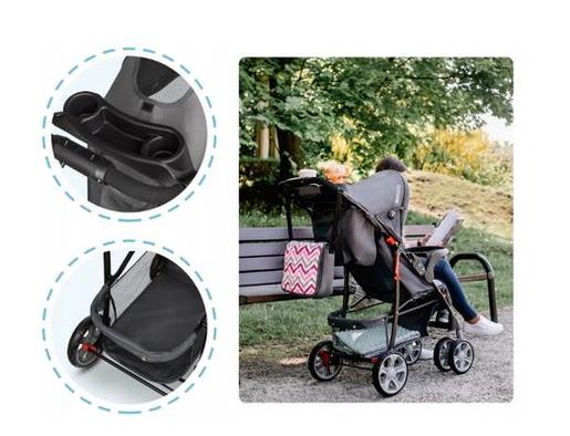 Lionelo dječija kolica EMMA PLUS Roza -scandi + torba za mamu