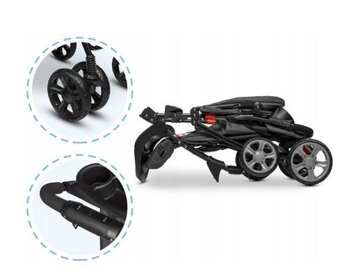 Lionelo dječija kolica EMMA PLUS Roza -scandi + torba za mamu