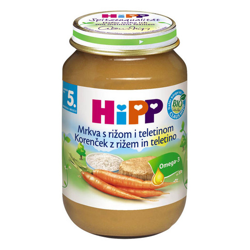 Hipp Kašica teleći meni sa rižom i mrkvom