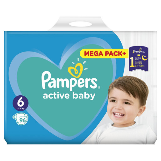 Pampers Active baby pelene S6 / 13 - 18 kg / 96 kom