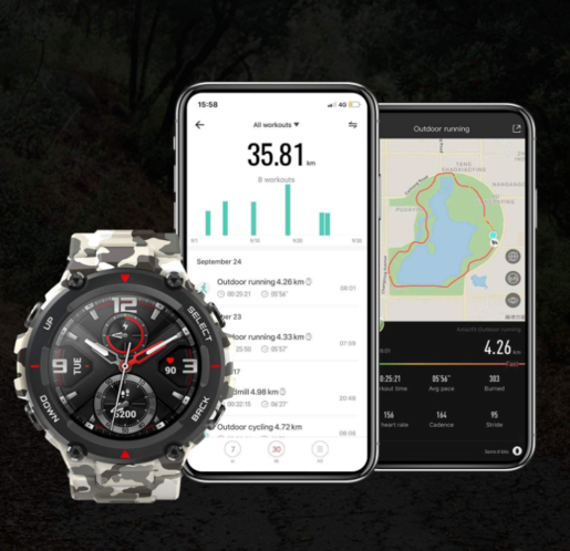 XIAOMI Amazfit T-Rex pametni sat, Camo Green