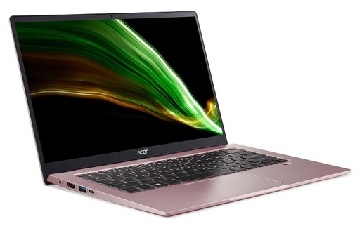 Laptop Acer Swift 1 Pink NX.A9NEX.004, 14 FHD IPS, Intel Pentium Silver N5030, 8GB RAM, 256GB PCIe NVMe SSD, Intel UHD Graphics 605