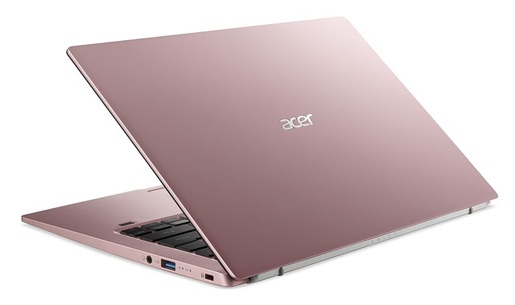 Laptop Acer Swift 1 Pink NX.A9NEX.004, 14 FHD IPS, Intel Pentium Silver N5030, 8GB RAM, 256GB PCIe NVMe SSD, Intel UHD Graphics 605