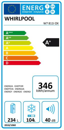 Whirlpool frižider W7 811I OX