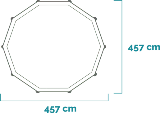 Intex Prism Frame bazen metalna konstrukcija 457 x 107 cm sa pumpom, merdevine, podloga, prekrivač - 55721