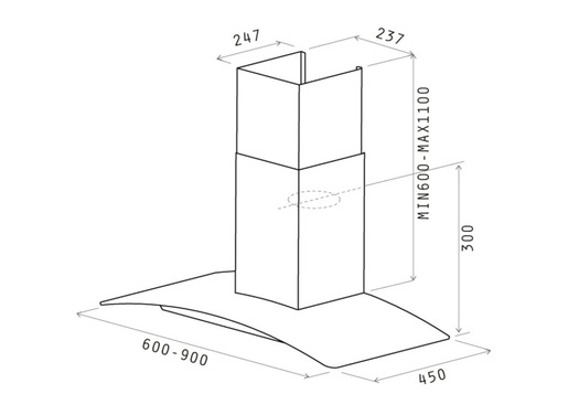 Elica napa Circus IX/A/60
