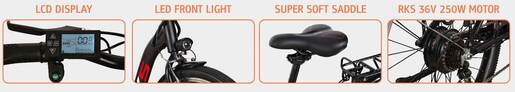 Električni bicikl RKS MB6 BLACK