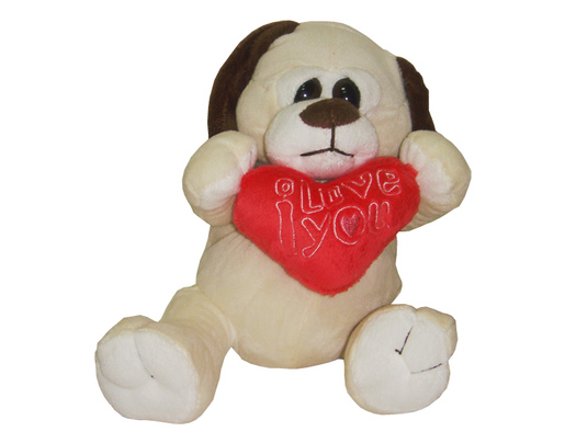 PLIŠ PSIĆ SA SRCEM 20 CM