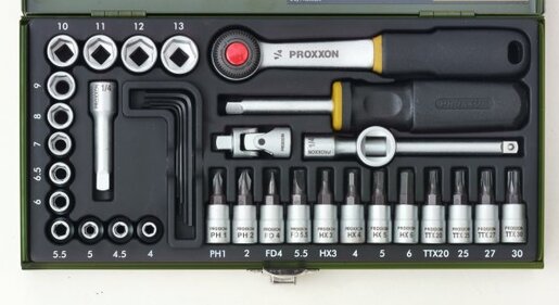 Proxxon garnitura nasadnih ključeva 1/4'' 4-13 mm/ 36 kom.