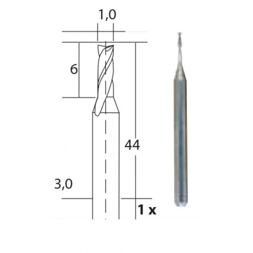 PROXXON MICROMOT volfram-karbid glodalo za čelik, staklo i printane ploče NO 28758