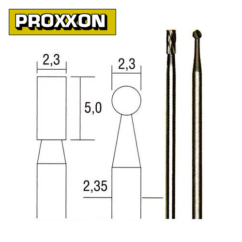 PROXXON MICROMOT volfram-karbid glodalo za čelik, staklo i printane ploče NO 28750