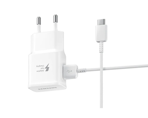 Samsung USB type C Punjač, Brzo punjenje 15W, EP-TA20EWECGWW, Bijeli (kabal uključen)