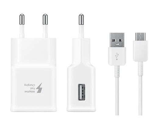 Samsung USB type C Punjač, Brzo punjenje 15W, EP-TA20EWECGWW, Bijeli (kabal uključen)