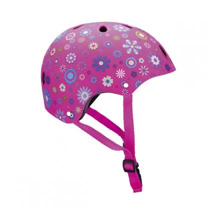 Globber šljem - roza cvjetići