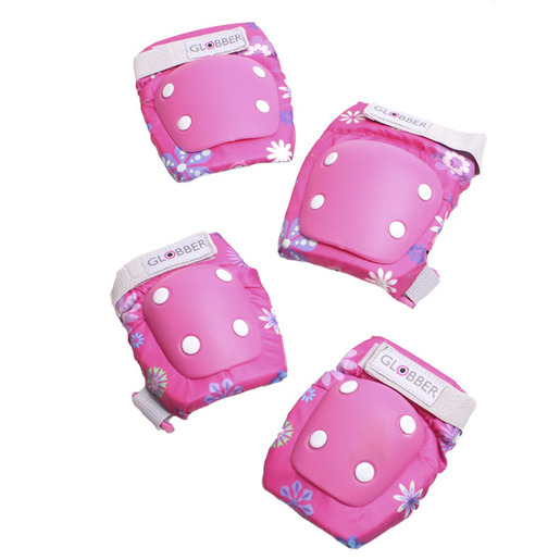 Globber dječje navlake za koljena - roza cvjetići