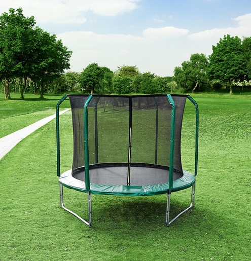 LEGONI trampolin AERO sa zaštitnom mrežom 244 cm, tamno zeleni