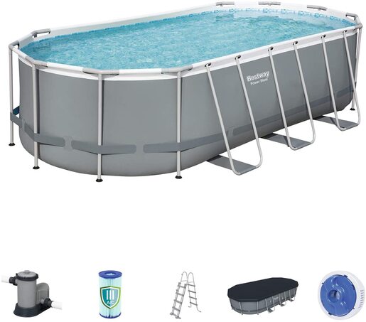 BESTWAY KRK BAZEN 549 x 274 x 122 cm, filtraciona pumpa, metalna konstrukcija, merdevine