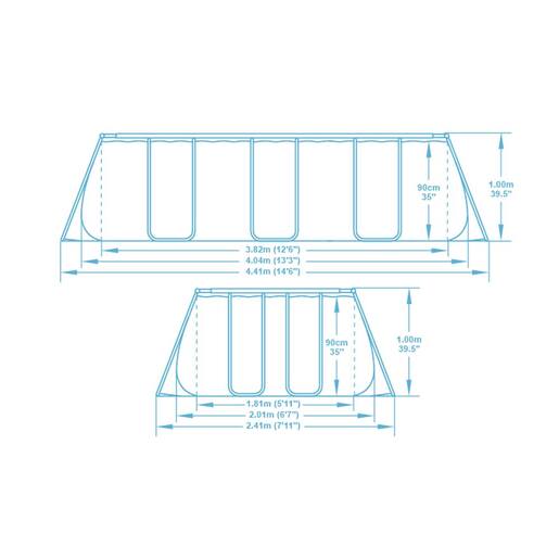 BESTWAY CAPRI BAZEN 404 x 201 x 100 cm, filter pumpa, metalna konstrukcija, merdevine