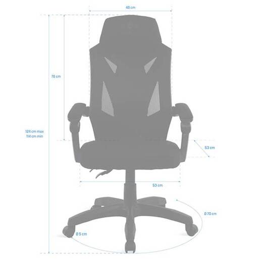 Stolica Spirit of gamer HELLCAT, crna