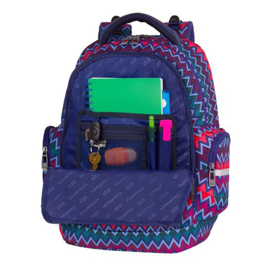 CoolPack ruksak 3 zipa Brick 17" sivo/crni 82379