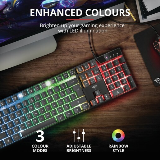 Tastatura Trust GXT 835 Azor Illuminated
