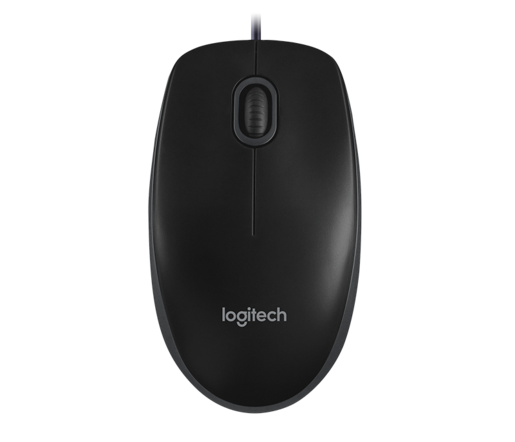 Miš Logitech Corded Mouse B100, žični, crni