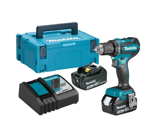 Makita akumulatorska bušilica-odvijač DDF485RFJ ( 2 x BL1830B, kofer, punjač )